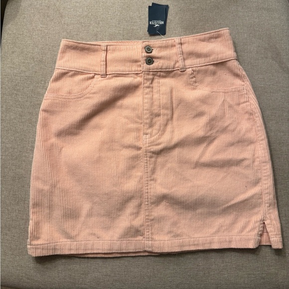 Hollister Dresses & Skirts - Hollister Blush Corduroy Mini Skirt Ultra High Rise Size 3